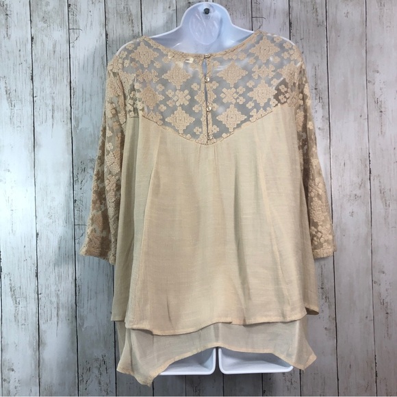 JohnPaulRichards Layered Embroidered Sleeve Blouse Extra Large - Picture 5 of 8